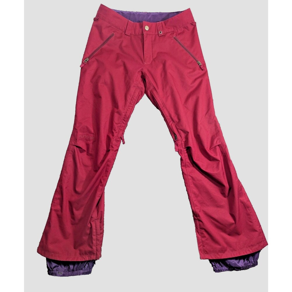 Burton Society Snow Pants Womens S Maroon & Purple Waterproof Insulated Ski